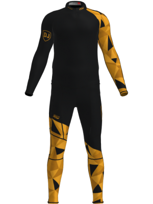 Podiumwear Unisex Gold Two-Piece Race Suit