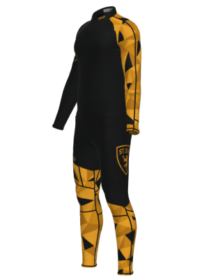Podiumwear Unisex Gold Two-Piece Race Suit