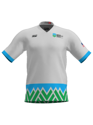 Podiumwear Men's Silver Short Sleeve MTB Jersey - New Fabric 2025!