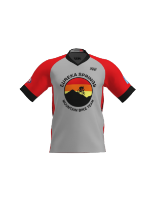 Podiumwear Men's Silver Short Sleeve MTB Jersey - New Fabric 2025!