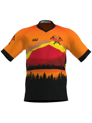 Podiumwear Men's Silver Short Sleeve MTB Jersey - New Fabric 2025!