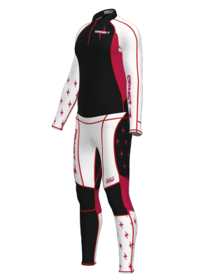 Podiumwear Unisex Gold Two-Piece Race Suit