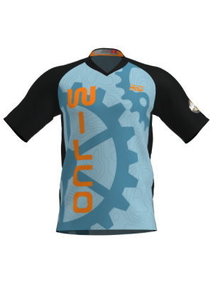Podiumwear Men's Silver Short Sleeve MTB Jersey - New Fabric 2025!