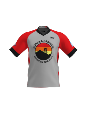 Podiumwear Men's Silver Short Sleeve MTB Jersey - New Fabric 2025!