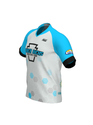 Podiumwear Men's Silver Short Sleeve MTB Jersey - New Fabric 2025!