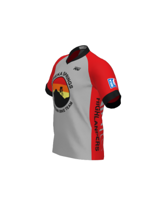 Podiumwear Men's Silver Short Sleeve MTB Jersey - New Fabric 2025!