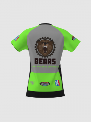 Podiumwear Women's Silver Short Sleeve MTB Jersey - NEW FABRIC 2025!