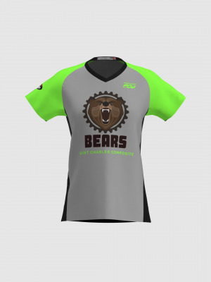 Podiumwear Women's Silver Short Sleeve MTB Jersey - NEW FABRIC 2025!