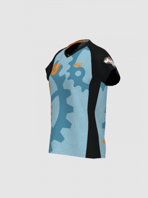 Podiumwear Women's Silver Short Sleeve MTB Jersey - NEW FABRIC 2025!
