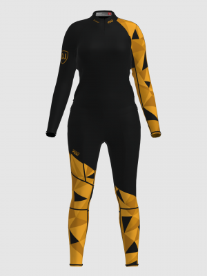 Podiumwear Women's Gold Two-Piece Race Suit