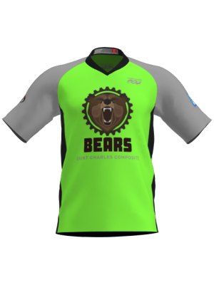 Podiumwear Men's Silver Short Sleeve MTB Jersey - New Fabric 2025!
