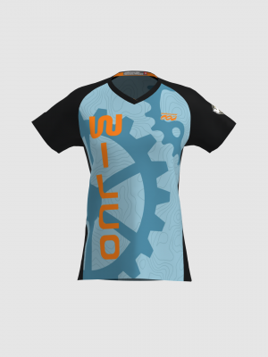 Podiumwear Women's Silver Short Sleeve MTB Jersey - NEW FABRIC 2025!