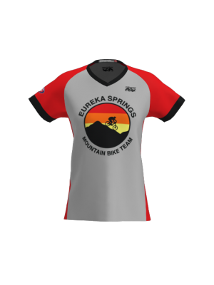 Podiumwear Women's Silver Short Sleeve MTB Jersey - NEW FABRIC 2025!