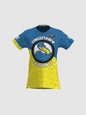 Podiumwear Women's Silver Short Sleeve MTB Jersey - NEW FABRIC 2025!