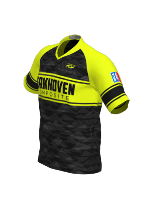 Podiumwear Men's Silver Short Sleeve MTB Jersey - New Fabric 2025!