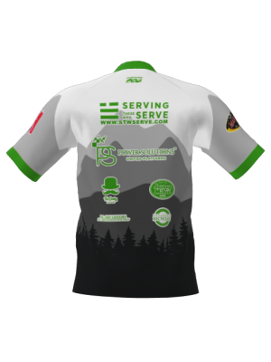Podiumwear Men's Silver Short Sleeve MTB Jersey - New Fabric 2025!