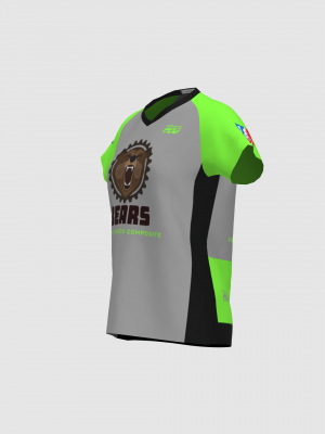 Podiumwear Women's Silver Short Sleeve MTB Jersey - NEW FABRIC 2025!