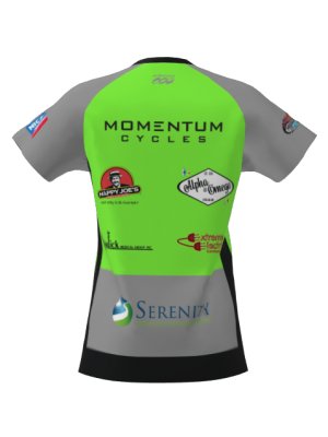 Podiumwear Women's Silver Short Sleeve MTB Jersey - NEW FABRIC 2025!