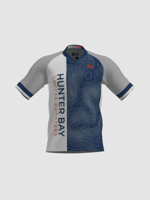 Podiumwear Men's Silver Short Sleeve MTB Jersey - New Fabric 2025!