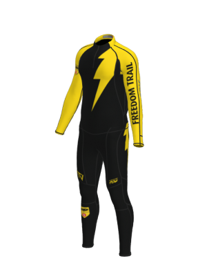 Podiumwear Unisex Gold Two-Piece Race Suit