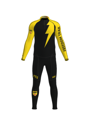 Podiumwear Unisex Gold Two-Piece Race Suit