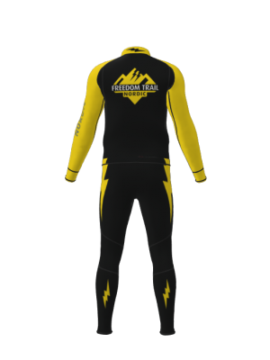 Podiumwear Unisex Gold Two-Piece Race Suit