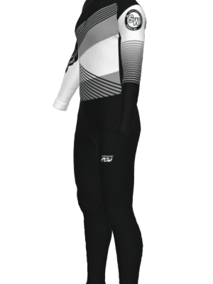 Podiumwear Unisex Silver Two-Piece Race Suit