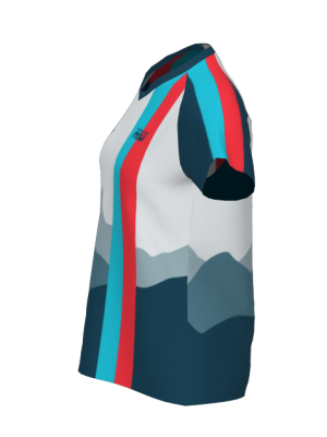 Podiumwear Women's Silver Short Sleeve MTB Jersey - NEW FABRIC 2025!