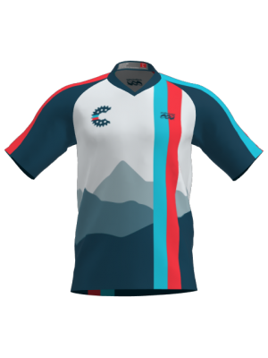 Podiumwear Men's Silver Short Sleeve MTB Jersey - New Fabric 2025!