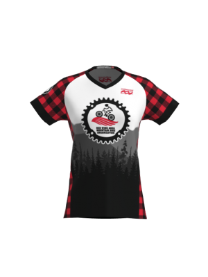Podiumwear Women's Silver Short Sleeve MTB Jersey - NEW FABRIC 2025!