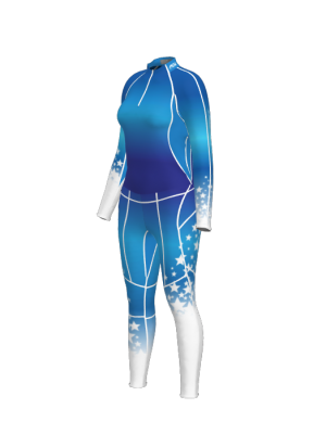 Podiumwear Women's Gold Two-Piece Race Suit
