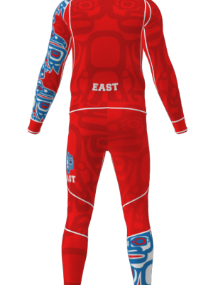 Podiumwear Unisex Gold Two-Piece Race Suit