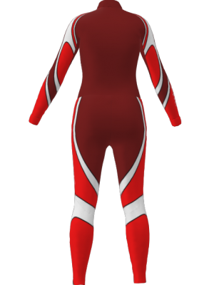 Podiumwear Women's Silver Two-Piece Race Suit