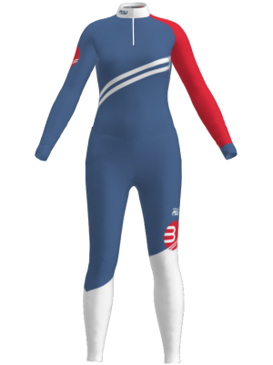 Podiumwear Women's Silver Two-Piece Race Suit