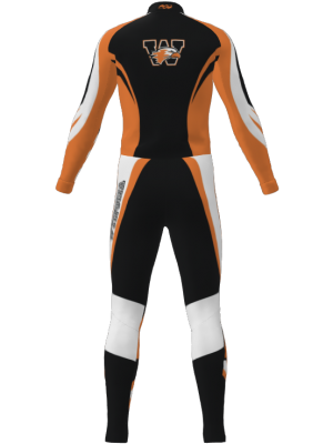 Podiumwear Unisex Silver Two-Piece Race Suit