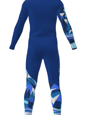 Podiumwear Unisex Silver Two-Piece Race Suit