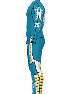 Podiumwear Unisex Gold Two-Piece Race Suit