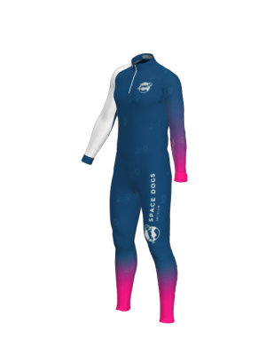 Podiumwear Unisex Silver Two-Piece Race Suit