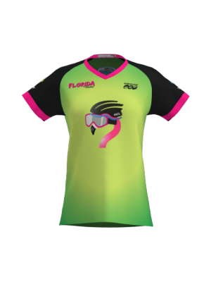 Podiumwear Women's Silver Short Sleeve MTB Jersey - NEW FABRIC 2025!