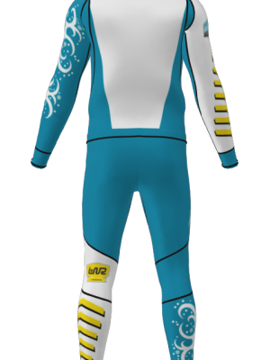 Podiumwear Unisex Gold Two-Piece Race Suit