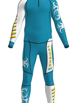 Podiumwear Unisex Gold Two-Piece Race Suit