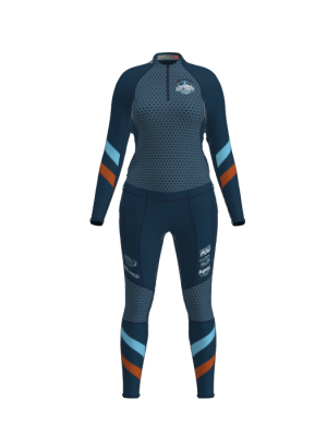 Podiumwear Women's Gold Two-Piece Race Suit