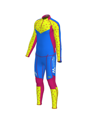 Podiumwear Unisex Gold Two-Piece Race Suit