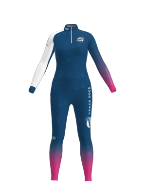 Podiumwear Women's Silver Two-Piece Race Suit