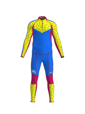 Podiumwear Unisex Gold Two-Piece Race Suit