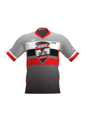 Podiumwear Men's Silver Short Sleeve MTB Jersey - New Fabric 2025!