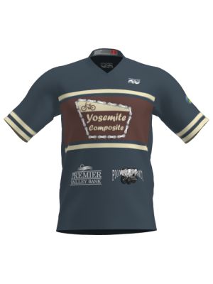 Podiumwear Men's Silver Short Sleeve MTB Jersey