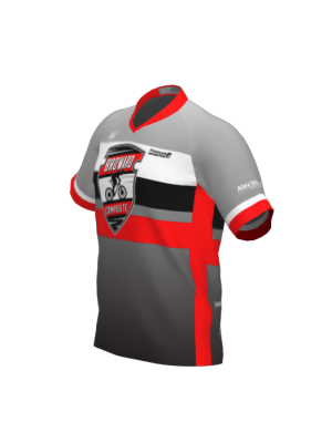 Podiumwear Men's Silver Short Sleeve MTB Jersey - New Fabric 2025!