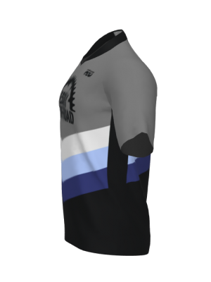 Podiumwear Men's Silver Short Sleeve MTB Jersey - New Fabric 2025!