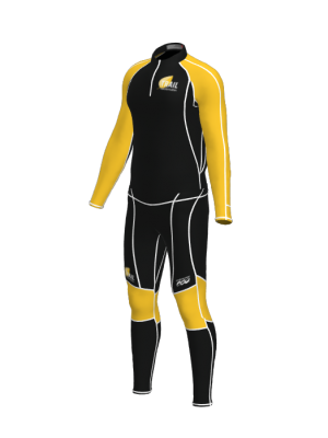 Podiumwear Unisex Gold Two-Piece Race Suit
